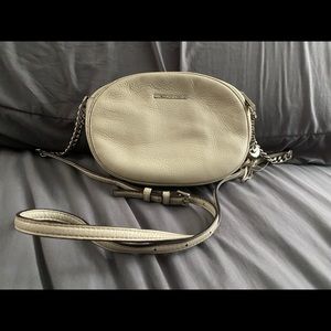 MMK Pebble Leather Circle Canteen Crossbody